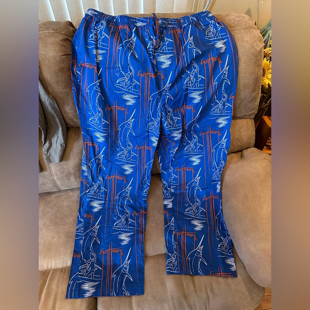 Guy Harvey Blue Marlin Patterned Trousers